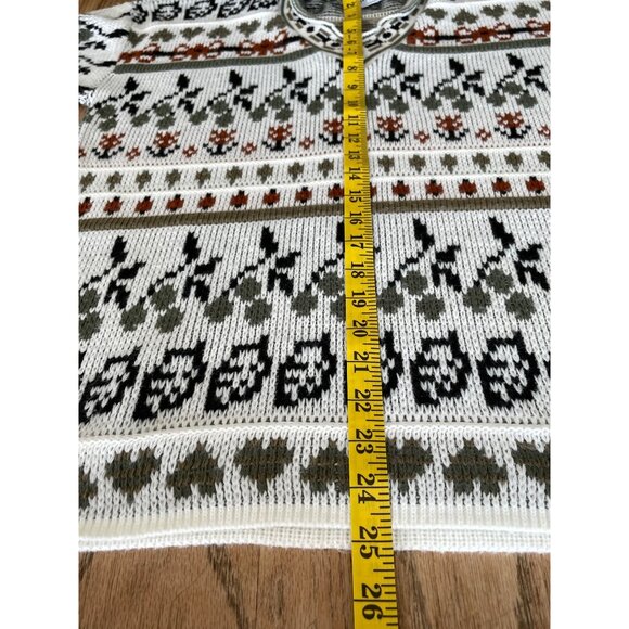 Vtg Croquet Sweater Womens M Fair Isle Made in USA 90s - Picture 7 of 7